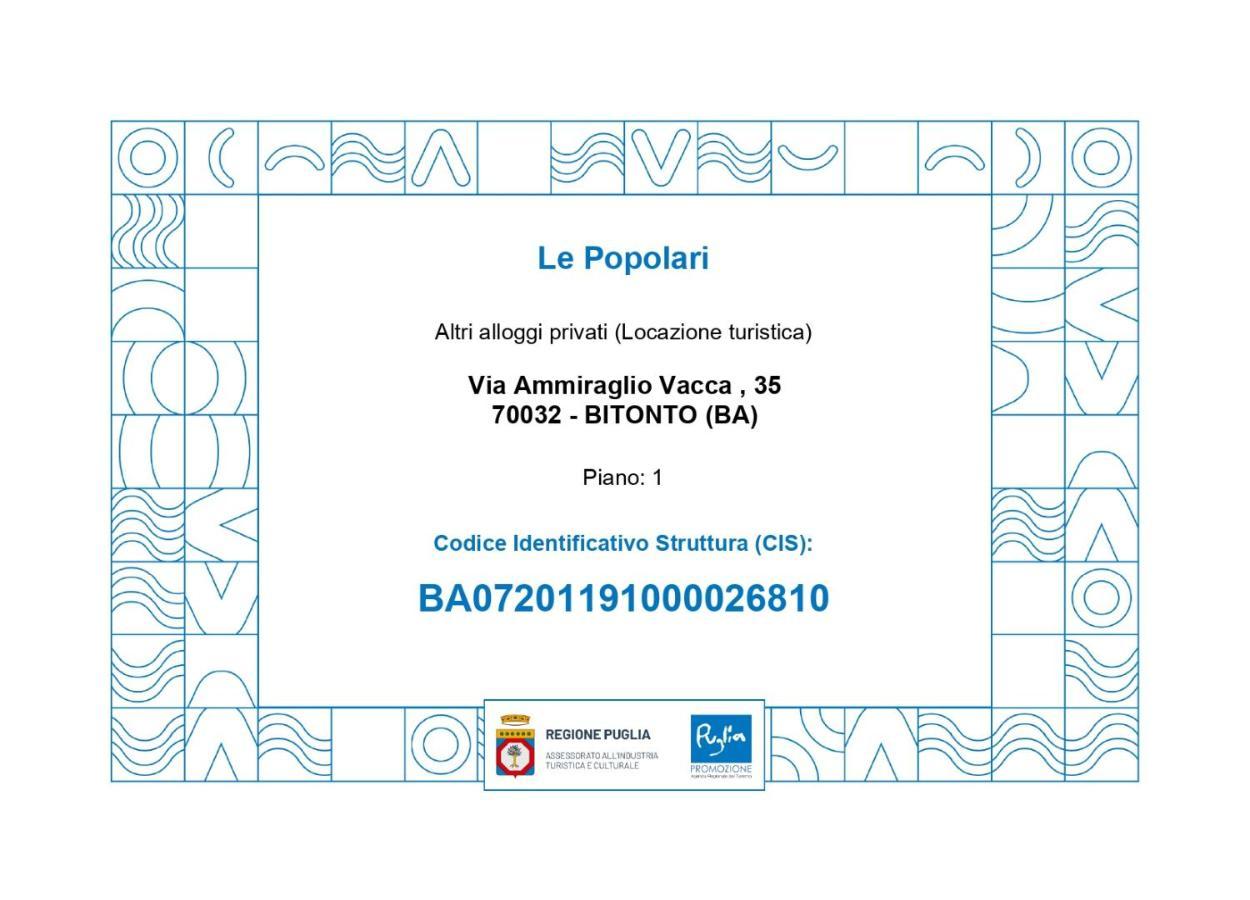 Le Popolari - Appartamento Bitonto Exterior photo